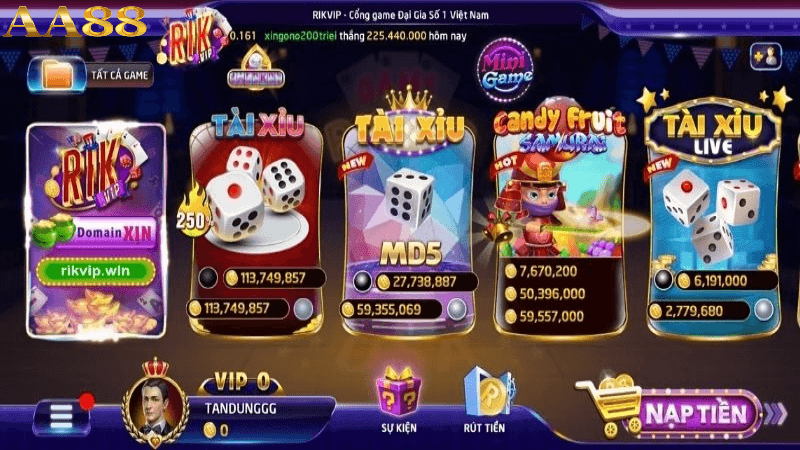 Game đánh tài xỉu tại aa88