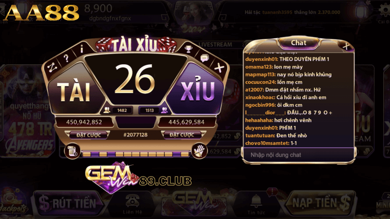 Quy Tắc Chơi Tài Xỉu Nổ Hũ Tại AA88